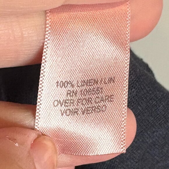 Calypso St. Barth navy blue linen tunic top - Picture 4 of 5